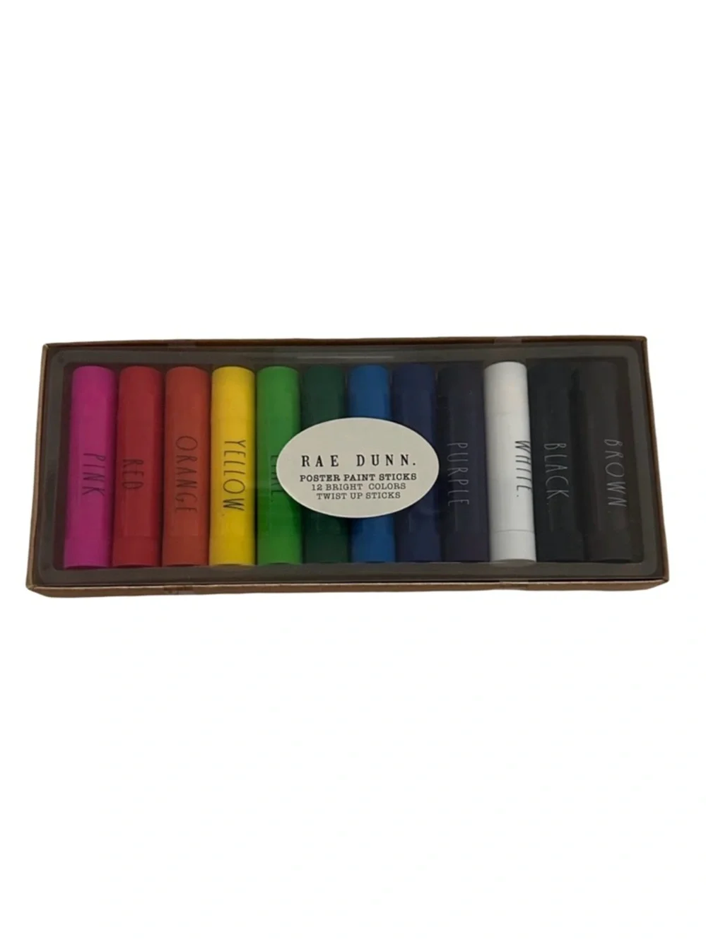 Rae Dunn Poster Paint Sticks 12 Colors Twist Up Set NIB
